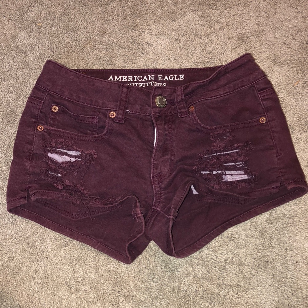 American eagle ripped jean shorts